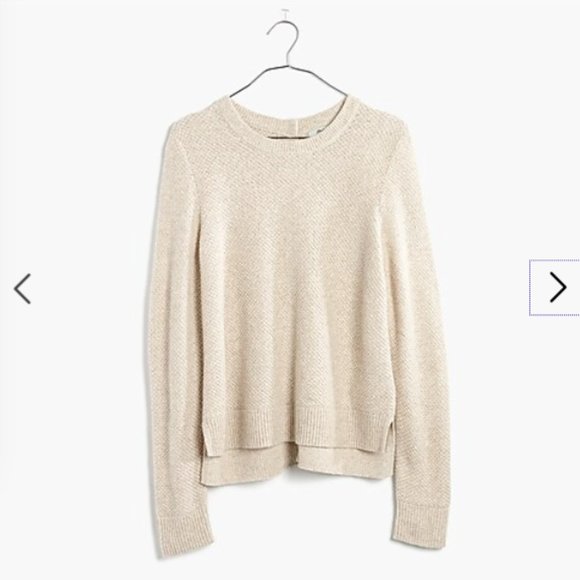 MADEWELL BACKROAD button back sweater - Burgandy - Picture 6 of 6